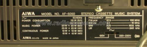 Music-Center AF-5050; Aiwa Co. Ltd.; Tokyo (ID = 1686909) Radio