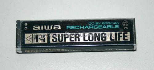 Rechargeable - Super Long Life - DC 2V 600mAh PB-4S; Aiwa Co. Ltd.; Tokyo (ID = 2760288) A-courant
