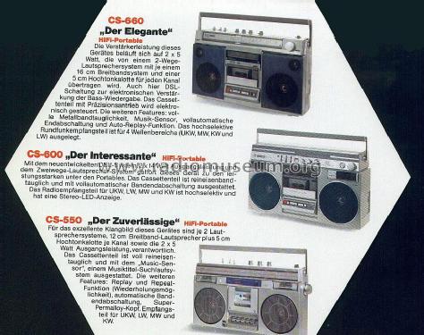 Stereo 600 4 Band Stereo Radio Cassette Recorder CS-600E; Aiwa Co. Ltd.; Tokyo (ID = 1522268) Radio