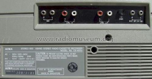 Stereo 600 4 Band Stereo Radio Cassette Recorder CS-600U; Aiwa Co. Ltd.; Tokyo (ID = 985880) Radio