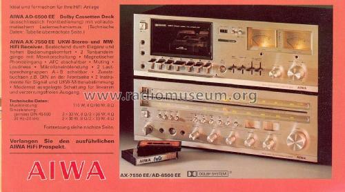 Stereo Cassette Deck AD-6500EE; Aiwa Co. Ltd.; Tokyo (ID = 1806650) R-Player