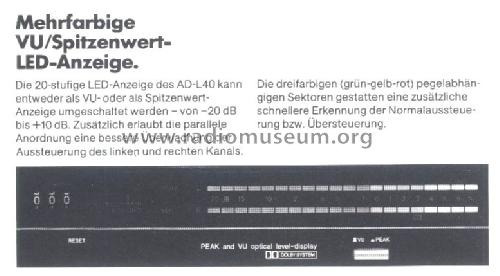 Stereo Cassette Deck AD-L40; Aiwa Co. Ltd.; Tokyo (ID = 669036) Reg-Riprod
