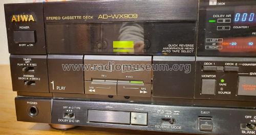 Stereo Cassette Deck AD-WX909; Aiwa Co. Ltd.; Tokyo (ID = 2853192) Reg-Riprod