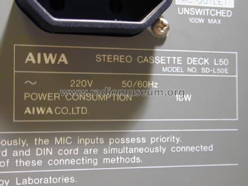 Stereo Cassette Deck SD-L50; Aiwa Co. Ltd.; Tokyo (ID = 2050821) R-Player