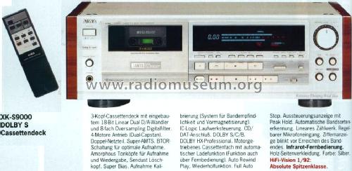 Stereo Cassette Deck XK-S9000; Aiwa Co. Ltd.; Tokyo (ID = 668593) R-Player