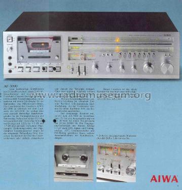 Stereo Cassette-Receiver AF-3090; Aiwa Co. Ltd.; Tokyo (ID = 2811055) Radio