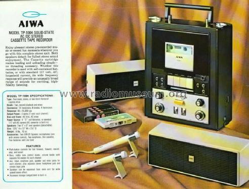 Stereo Cassette Recorder TP-1004; Aiwa Co. Ltd.; Tokyo (ID = 2687048) Enrég.-R