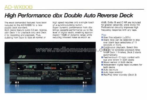 Stereo Double Cassette Deck AD-WX808; Aiwa Co. Ltd.; Tokyo (ID = 2975535) R-Player