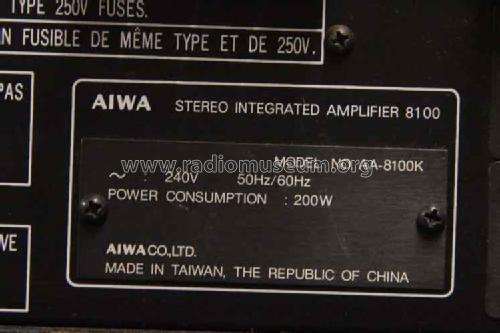 Stereo Integrated Amplifier AA-8100K; Aiwa Co. Ltd.; Tokyo (ID = 1698013) Verst/Mix