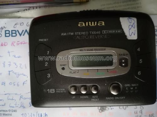 Stereo Radio Cassette Player HS-TX646; Aiwa Co. Ltd.; Tokyo (ID = 2727333) Radio