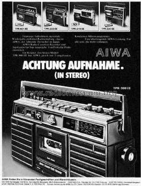 Stereo Radio Cassette Recorder TPR-900EE; Aiwa Co. Ltd.; Tokyo (ID = 1652406) Radio