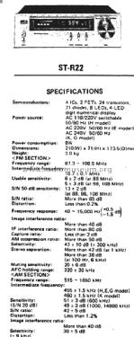 FM/AM Stereo Tuner ST-R22; Aiwa Co. Ltd.; Tokyo (ID = 1707060) Radio