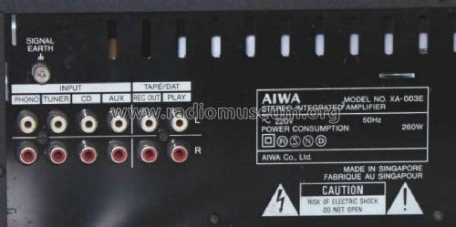 Stereo Integrated Amplifier XA-003; Aiwa Co. Ltd.; Tokyo (ID = 1191946) Ampl/Mixer