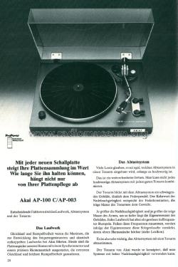 AP-100C; Akai Electric Co., (ID = 2807193) R-Player