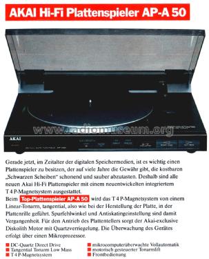 AP-A50; Akai Electric Co., (ID = 2472548) Enrég.-R