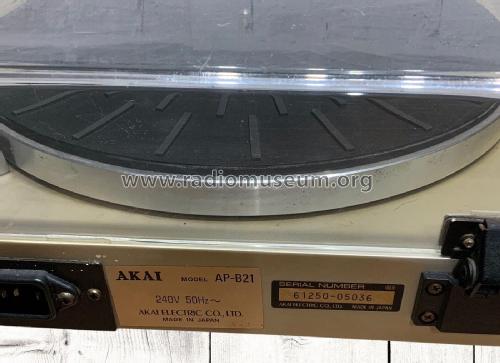 AP-B21; Akai Electric Co., (ID = 2876445) R-Player