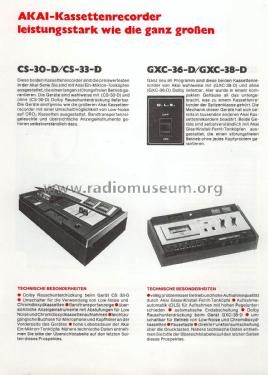 CS-33-D; Akai Electric Co., (ID = 2806907) R-Player