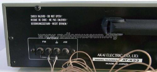 FM AM Stereo Tuner AT-K33; Akai Electric Co., (ID = 2595780) Radio