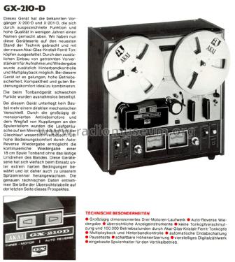 GX-210D; Akai Electric Co., (ID = 2606329) R-Player