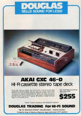 GXC-46D; Akai Electric Co., (ID = 2846304) Sonido-V