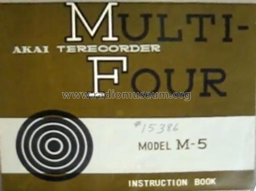 Multi-Four Terecorder M-5; Akai Electric Co., (ID = 2719210) Reg-Riprod