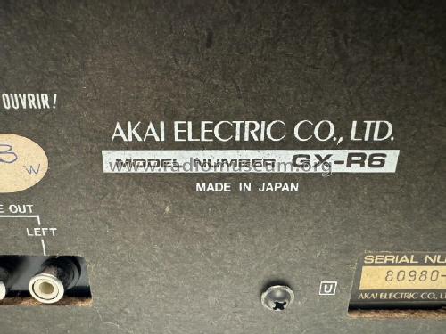 Stereo Cassette Deck GX-R 6; Akai Electric Co., (ID = 2982428) Reg-Riprod