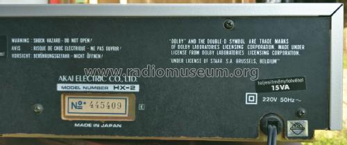 Stereo Cassette Deck HX-2; Akai Electric Co., (ID = 2428265) Ton-Bild