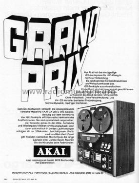 Stereo Tape Deck GX-260D; Akai Electric Co., (ID = 2509945) Reg-Riprod