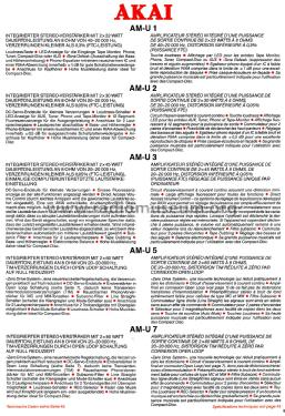 Computer Controlled Amplifier AM-U3; Akai Electric Co., (ID = 1792998) Ampl/Mixer