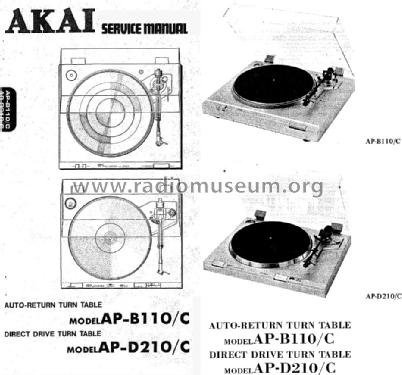 AP-B110C; Akai Electric Co., (ID = 1691950) R-Player