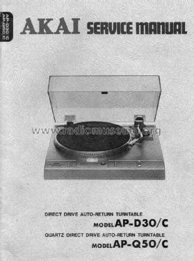 Direct Drive Turntable AP-D30C; Akai Electric Co., (ID = 1590129) R-Player