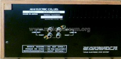 Cassette deck stereo GXC-750D; Akai Electric Co., (ID = 1679882) Sonido-V
