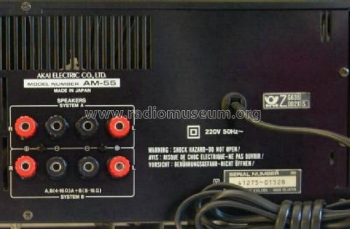Digital Integrated Amplifier AM-55; Akai Electric Co., (ID = 1179490) Ampl/Mixer