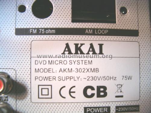 DVD Micro System AKM-302XMB; Akai Electric Co., (ID = 1195903) Radio