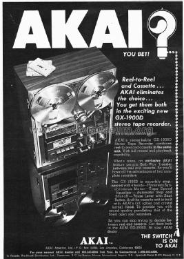 GX-1900D; Akai Electric Co., (ID = 1634896) Sonido-V