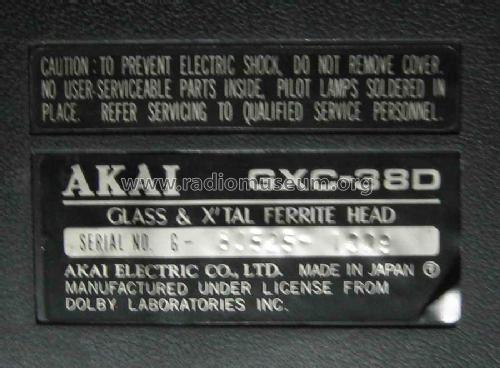 GXC-38D; Akai Electric Co., (ID = 1192394) R-Player