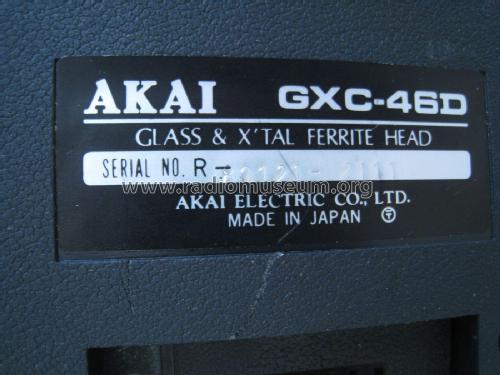 GXC-46D; Akai Electric Co., (ID = 2117703) R-Player