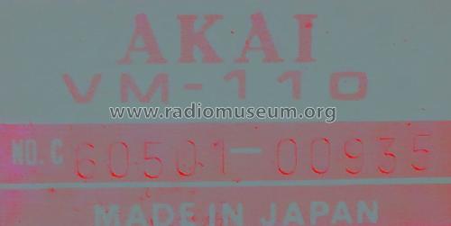 Monitor VM-110; Akai Electric Co., (ID = 1938439) Television