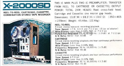 Multi-Purpose Tape Recorder X-2000SD; Akai Electric Co., (ID = 1643848) Reg-Riprod