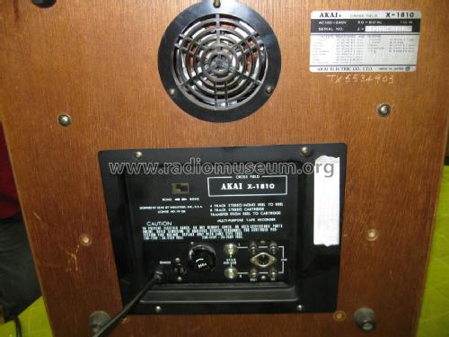 Multi-Purpose Tape Recorder X-1810 D; Akai Electric Co., (ID = 2330238) Enrég.-R