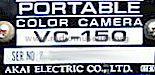 Portable Color Camera VC-150; Akai Electric Co., (ID = 631531) Misc