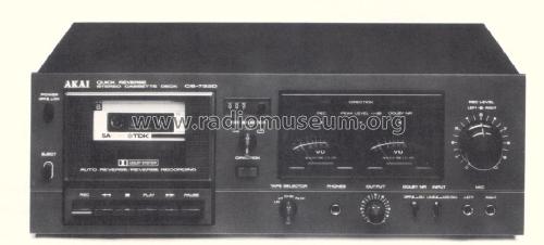 Quick Reverse Stereo Cassette Deck CS-732 D; Akai Electric Co., (ID = 1236874) Ton-Bild