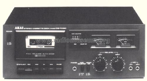 Stereo Cassette Deck CS-703 D; Akai Electric Co., (ID = 1237071) R-Player