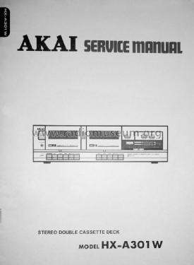 Stereo Double Cassette Deck HX-A301W; Akai Electric Co., (ID = 1829497) R-Player