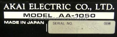 Stereo Receiver AA-1050; Akai Electric Co., (ID = 630690) Radio