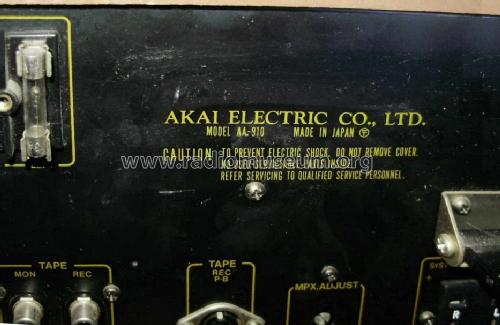 Stereo Receiver AA-910; Akai Electric Co., (ID = 1427878) Radio