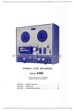 Stereo Tape Recorder 4400; Akai Electric Co., (ID = 1925955) R-Player