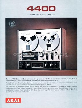 Stereo Tape Recorder 4400; Akai Electric Co., (ID = 1926047) R-Player