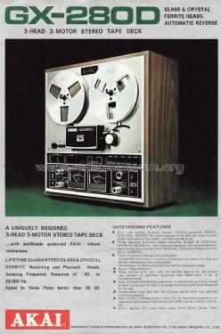 Stereo Tape Recorder GX-280D; Akai Electric Co., (ID = 1526529) R-Player