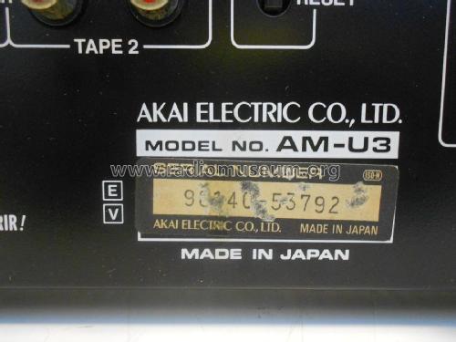 Computer Controlled Amplifier AM-U3; Akai Electric Co., (ID = 2149700) Ampl/Mixer